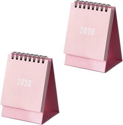 Nuobesty Petit Calendrier De Bureau 2020 2pcs Simple Style Debout Calendrier De Bureau Planificateur De Table Date Bloc Notes Memo Calendrier Calendriers Pour Salon Chambre Bureau Rose Amazon Fr Fournitures De Bureau