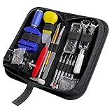 Watch Repair Kit CREMAX 147 PCS Watch Tools for Battery Replacement Band Tool Link Pin Remover with Carrying Case