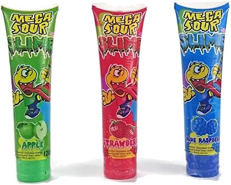 Mega Sour Slime Giant Liquid Candy Fruit Flavoured Kids Sweets (Mix, 6)