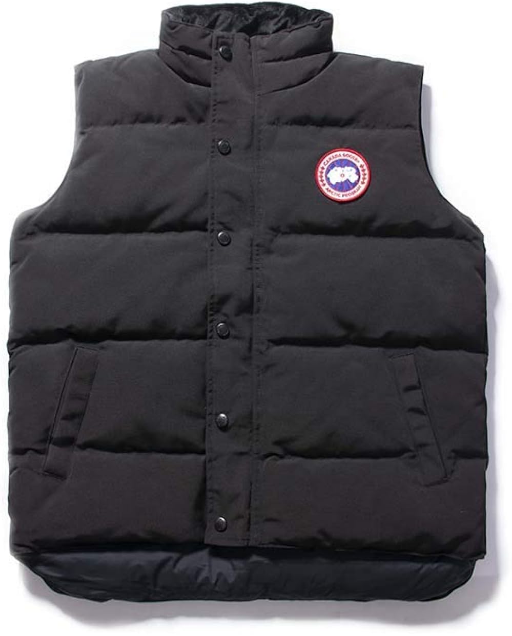 Amazon [カナダグース] CANADA GOOSE ダウンベスト メンズ 4151M 立ち襟 無地 大きいサイズ 防寒 かっこいい