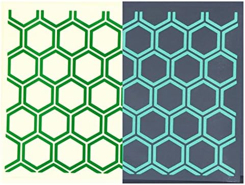 Safe-Tee 'HEXAGON OUTLINES' A4 Sheet - Reflective Helmet Stickers - 7 Colours