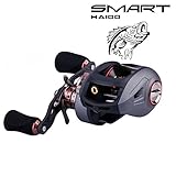 Baitcasting Reels, Low Profile Baitcaster Reels Dual-brake Carbon Fiber Drag for Bass Fishing Reels, Inshore Saltwater Baitcast Reel Fishing or Ultralight Freshwater Kayak Boat Jigging Trout 201 Left