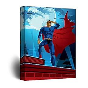 Superhero Heroic Comic Illustration Pop Art
