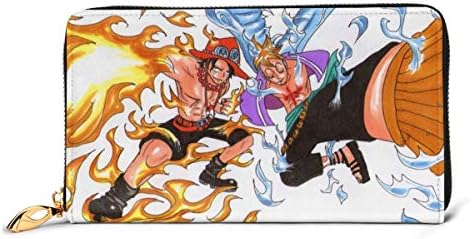 ワンピースエース 1 男女通用本革 両面カラー 長財布大容量 お札 ファスナー 長