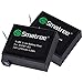 Smatree Battery (2 Pack) for Gopro Hero 4-[NOT for hero 5]