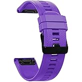 AISPORTS 22mm Quick Fit Watch Band Compatible with Garmin Fenix 7/7 Pro/6/6 Pro/5/5 Plus Band Silicone, Soft Breathable Sport Wristband Bracelet Replacement Band for Garmin Descent G1/Quatix 7/6/5