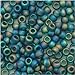Toho Round Seed Beads 8/0 #167BDF 'Transparent Rainbow Frosted Teal' 8 Gram Tube