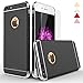 iPhone 6 case, bonsalay 3 in 1 Ultra Thin and Slim Design Colip Surface Shockproof Plating Metaated Premium Non Sl Texture Skin Protector For Apple iPhone 6 and iPhone 6s-Black(4.7'')