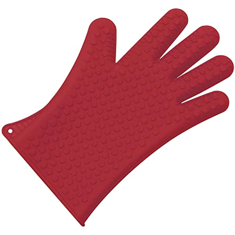 Lacor 60034 5 Fingers Silicone Glove, 30 x 2 x 30 cm, Red
