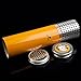 NEW COHIBA Yellow Aluminium Alloy Cigar Jar Tube Humidor W/ Humidifier Hygrometer (Yellow)