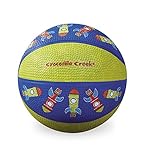 Crocodile Creek Rocket Patterned Kid-Sized Basketball, Blue/Green, 5.5