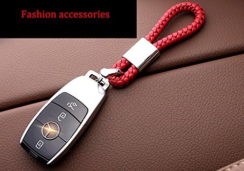 StarBamboo Car Key Acorn Weave Paracode Key Chain Ring Grip Strap fit Porsche Mercedes BMW Cadillac Lexus Ford Toyota VW Honda Chevrolet Dodge Jaguar Land Rover (Red)