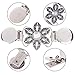 LOCOLO Vintage Sweater Shawl Clips Cardigan Collar Clips Flowers Patterns for Women Girls (6) Gold, Silver