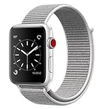 Uitee lj431 Smart Watch Band Seashell Sport Loop, Newest Woven Nylon Band for Apple Watch Series 38mm 3/2/1 , Comfortably Light With Fabric-Like Feel Wrist Strap Replacement with Classic Buckle
