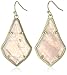 Kendra Scott Alex Drop Earrings for Women, Fashion Jewelry, 14k Gold-Plated, Rose Quartz