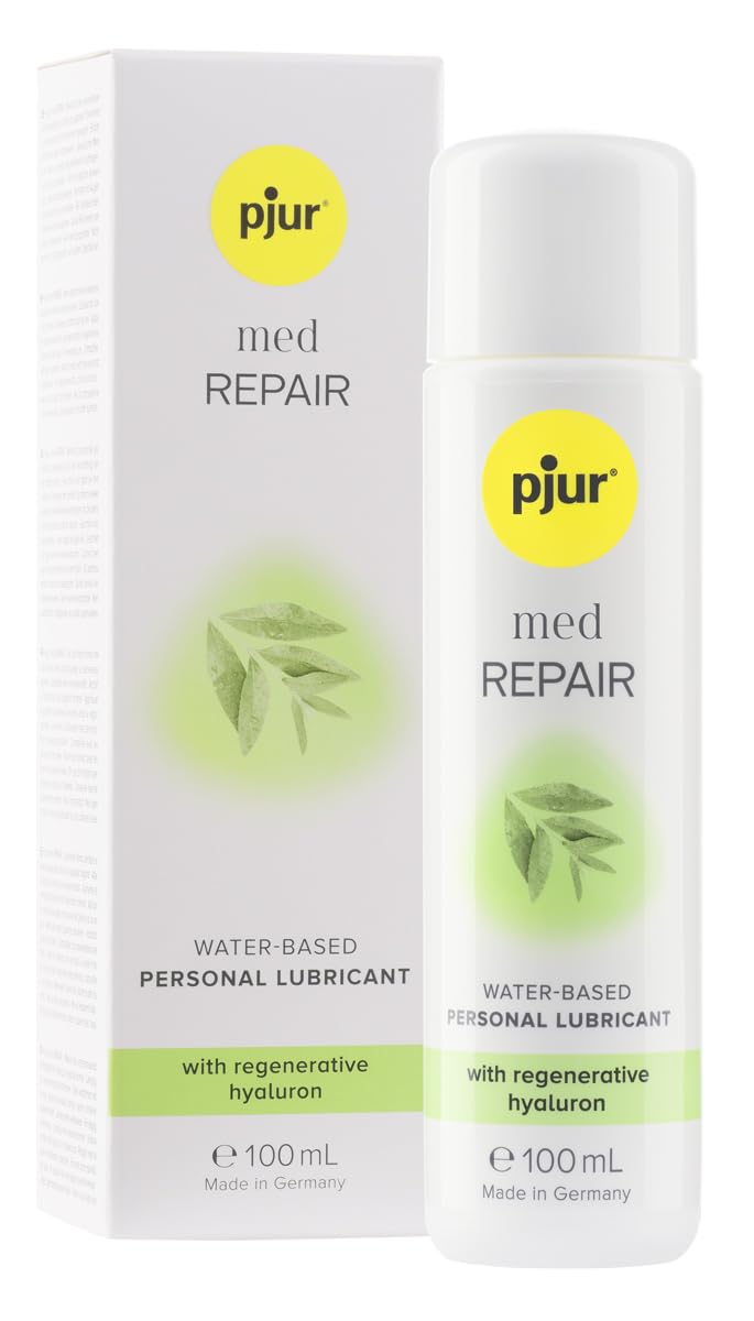 pjur med Repair (100ml) - Water-Based Medical Personal Lubricant - hyaluron Allows Dry, Stressed Skin to Regenerate
