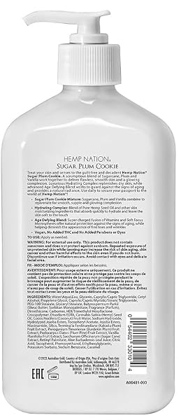 AG HEMP NATION SUGAR PLUM COOKIE LOTION, 18 OZ