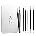 Wishesport Blackhead Remover,Pimple Comedone Extractor, Blackhead Removal tool, Blemish Acne Zit Remover Tweezer Kit,6 Piece black