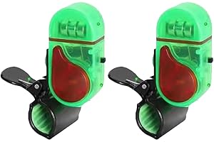 KAMOJI Fishing Bite Alarm with LED Light, 2025 New Smart Fish Bite Alarm Sound Bite Alert Bell with LED Lights, Upgrade Electronic Fishing Alarms Bite Alarms for Fishing Poles Multipack