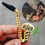 LEANO Creative Small Sax-Shape Metal Mini Sacks Pipe Photographs