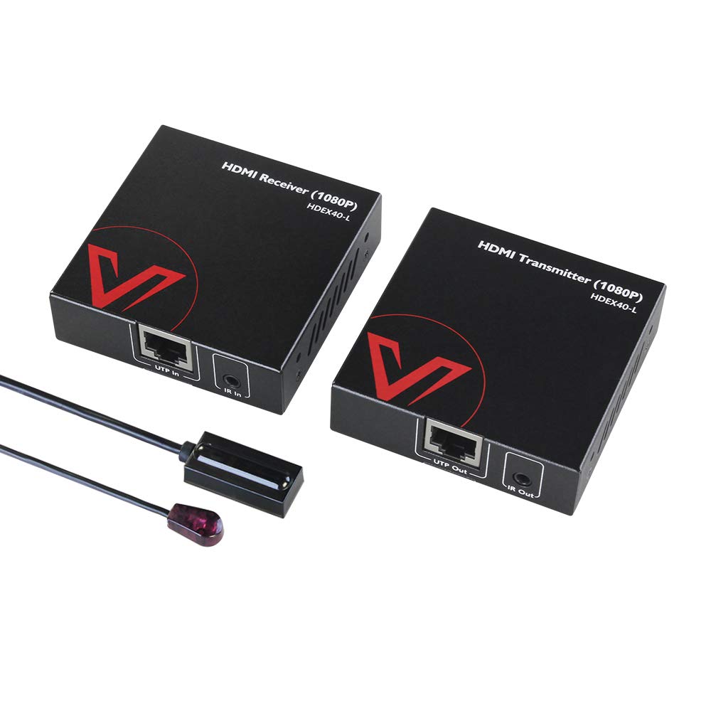 AV Access HDMI Extender,Balun HDMI Over Single Cat5e/6a/7 Up to164ft (50m), FullHD 1080p@60Hz with IR,Uncompressed Transmission Over EthernetSupports PoE/PoC Function, EQ Switch for 30M/50M Cable