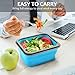 Zanmini Collapsible Lunch Box, Silicone Food Storage Containers Eco Lunch Bento Box BPA-Free with Fork Spoon for Adults, Kids - Dishwasher Freezer Microwave Safe