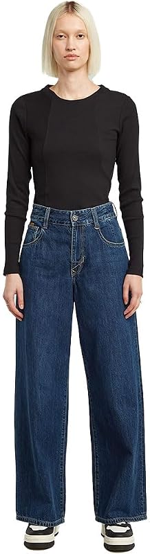 Calças baixas femininas Skater, Azul (Usado em Sentry Blue D25286-d536-G334), 29W / 34L
