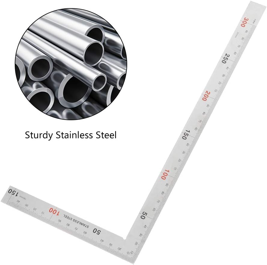iufvbgxdh Square Ruler, Stainless Steel Framing Square Right Angle ...