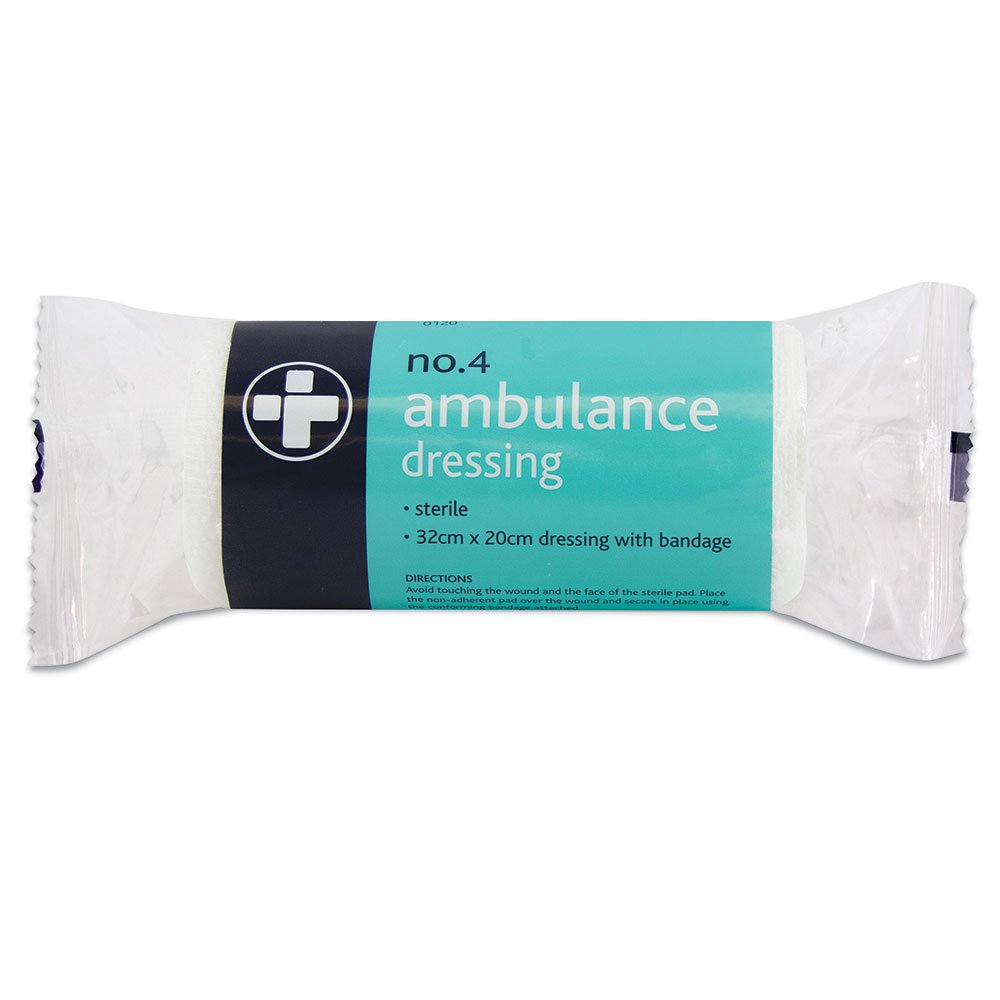 Reliance Medical No 4 Ambulance Dressings - Premium Sterile Wound Care, Flow Wrapped for Safety & Quick Access, 32 cm x 20 cm, Pack of 10 — image 1