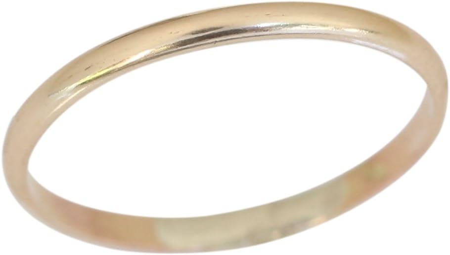 Gold Filled Plain Band Toe Ring Sized Fitted Round Non Adjustable