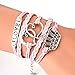 ThyWay 16 Pieces Western Style Hot Handmade Vintage Leather Rope Wrap Bangle Bracelets - Infinity Love Best Friend (Best Friend)
