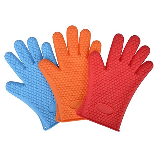 Skywalk Heat Resistant Silicone Gloves for Barbeque and Cooking