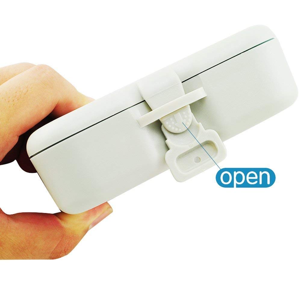 Oral Plastic Box Portable Denture Box with Mirror & Clean Brush, Handy False Teeth Storage & Bath Box : Beauty