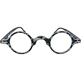 Incredible Bargains The Professor, Plastic Round Style Reading Glasses, Totally Round Readers for Men and Women