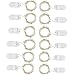 Dreamworth Pack of 12 LED Moon Lights 30 Micro Starry LEDs on Silver Extra Thin Copper Wire, 2 x CR2032 Batteries Included, 10 Ft (3m) for DIY Wedding Centerpiece or Table Decorations (Warm White)