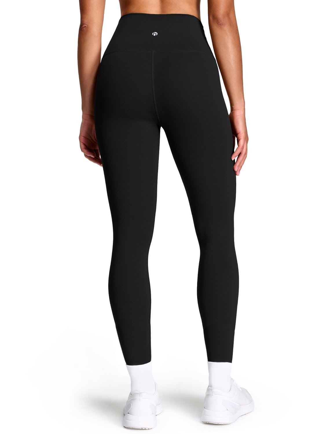 HeyNuts Pure&Plain Workout Pro 7/8 Leggings for Women, High Waisted Compression Workout Athletic Tummy Control Buttery Soft Yoga Pants 25'' Black L(12) Image