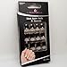 False Nails Bling Art French Fake Black Crystal Squoval 24 Acrylic Medium Tips