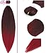 BEFUNNY Ombre Red Braiding Hair Pre Stretched, 8 Packs/Lot 24 Inch Pressional Prestretched Braiding Hair, Yaki Texture Synthetic Hair Extensions For Human Crochet Braids, Itch Free(24