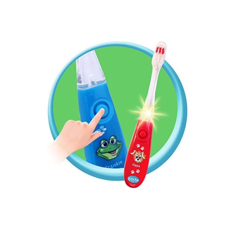 Children’s Toothbrush with Flashing Timer Pack of 3 for Boys Club