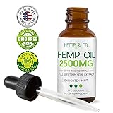 Hemp Oil for Pain & Anxiety Relief – Premium Seed Grade – Natural Hemp Oil for Better Sleep, Mood & Stress – Pure Hemp Extract – Vitamins & Fatty Acids – Sans CBD Oil (2500mg)