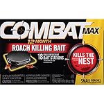 Combat Max 12 Month Roach Killing Bait, Small Roach Bait Station, 18 Count