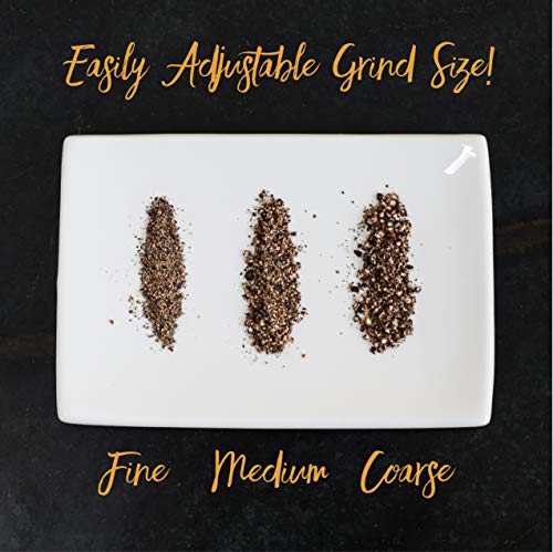 AllSpice Adjustable Black Spice Grinder with 4oz Glass Jar - Thumbnail 4