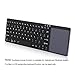LIIR Wireless Bluetooth Keyboard with Multi Touchpad,Touch Keyboard for Windows, Linux /Android IOS Tablet PC/ Galaxy Tabs& Smart Phone (black )no battery