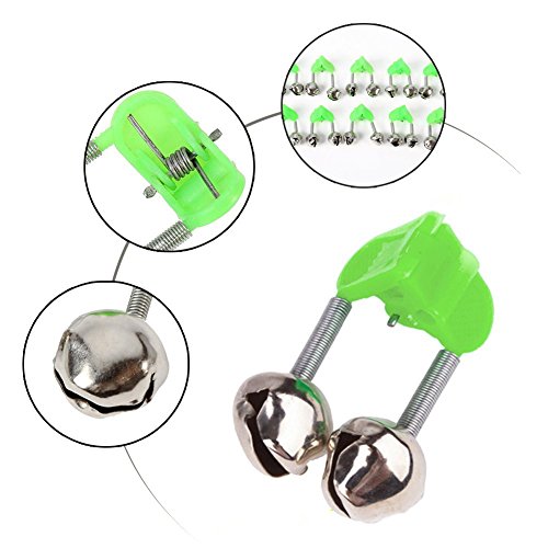 ESHOO Fishing Rod Alarm Clip Style Dual Alert Bells