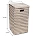 Household Essentials 5624-1 Collapsible Single Laundry Hamper with Magnetic Lid | Chevron