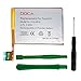 Replacement Battery for iPod Touch 5th Gen, DOCA 3.7V 1030mAh Rechargeable Li-Polymer Battery Compatible with iPod Touch 6th Gen for Model No. 616-0619 | Upgraded Opening Pry Tool Kits Included