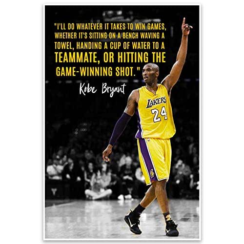 Amazon.com: Kobe Bryant Do Whatever Motivational Quote Wall Art Poster