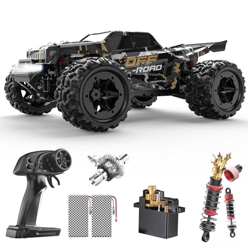 DEERC 9309E 1/16 All Terrain Fast RC Cars for Adults 40KPH,4WD Electric Off-Road Remote Control Monster Truck,2.4Ghz High Speed Car,Waterproof Monster Truck with 2 Batteries for Boys & Kids