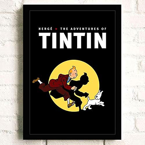 The Adventures of Tintin Cartoon Poster Prints Wall Art Decor Unframed,Multiple Patterns Available,16x12 32x22 Inches