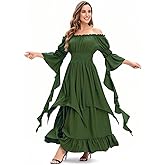 Victorian Wedding Dress With Streamers Renaissance Fair Gothic Off Shoulder Medieval Costume